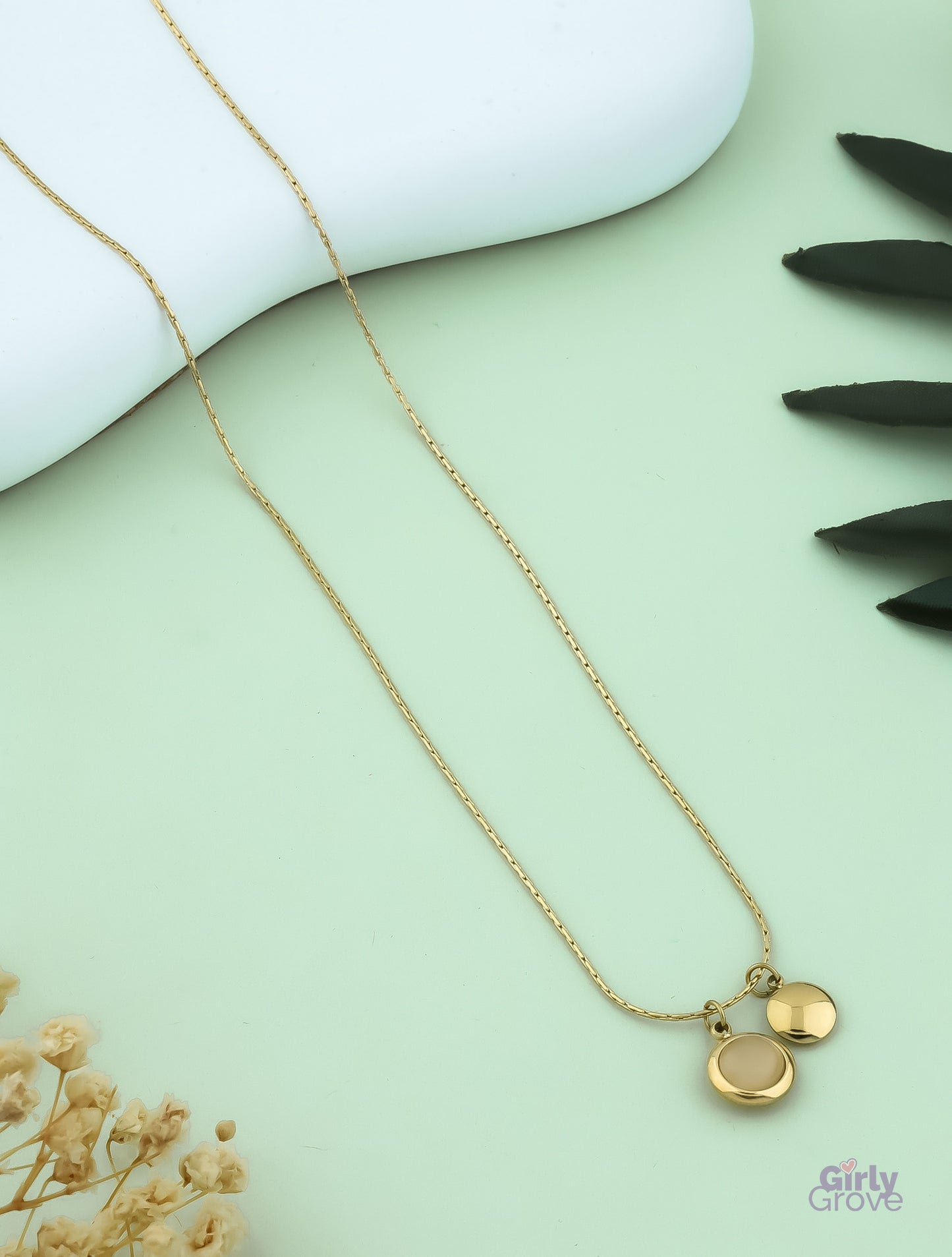 Golden Glow Duo Pendant Necklace