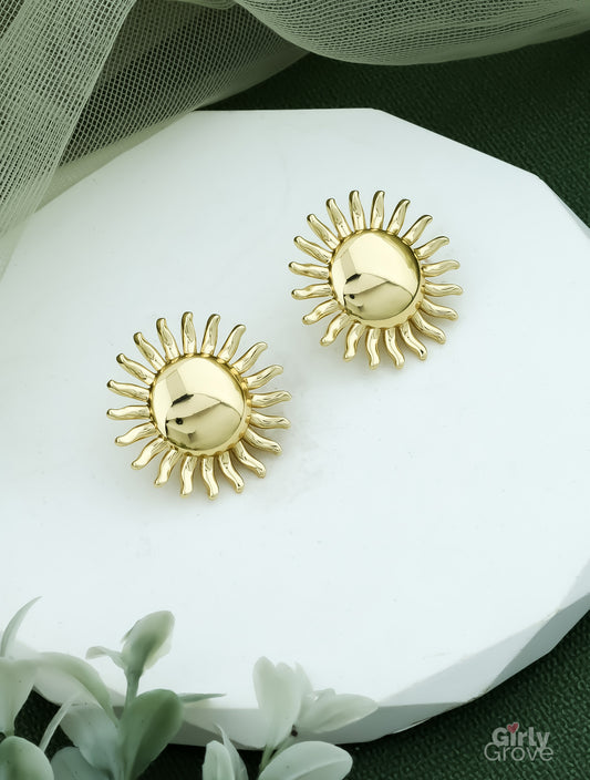 Golden Sunburst Premium Earrings