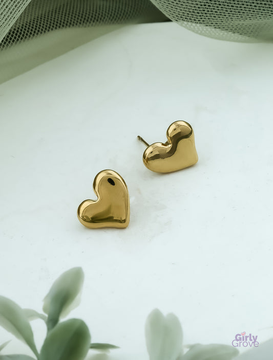 Wavy Heart Studs