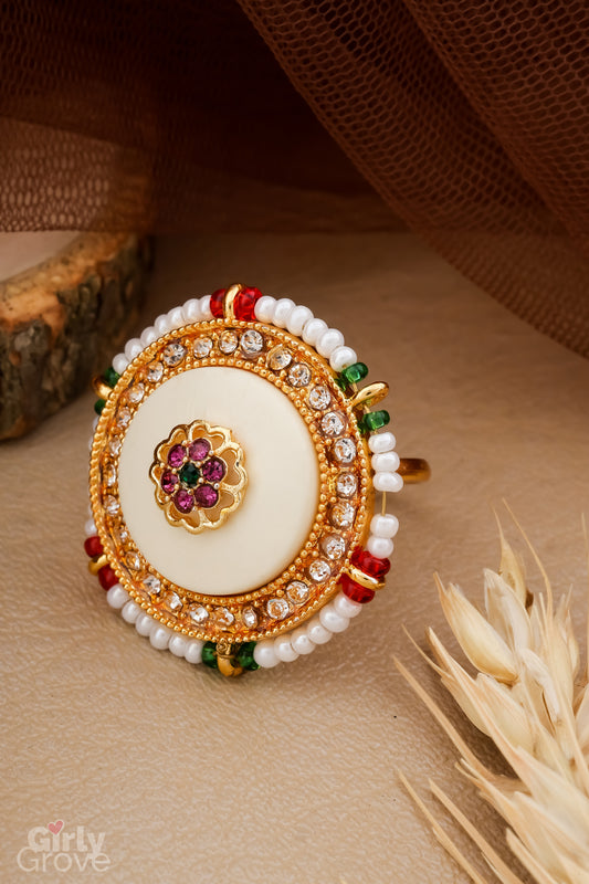 Pearl Elegance Statement Ring
