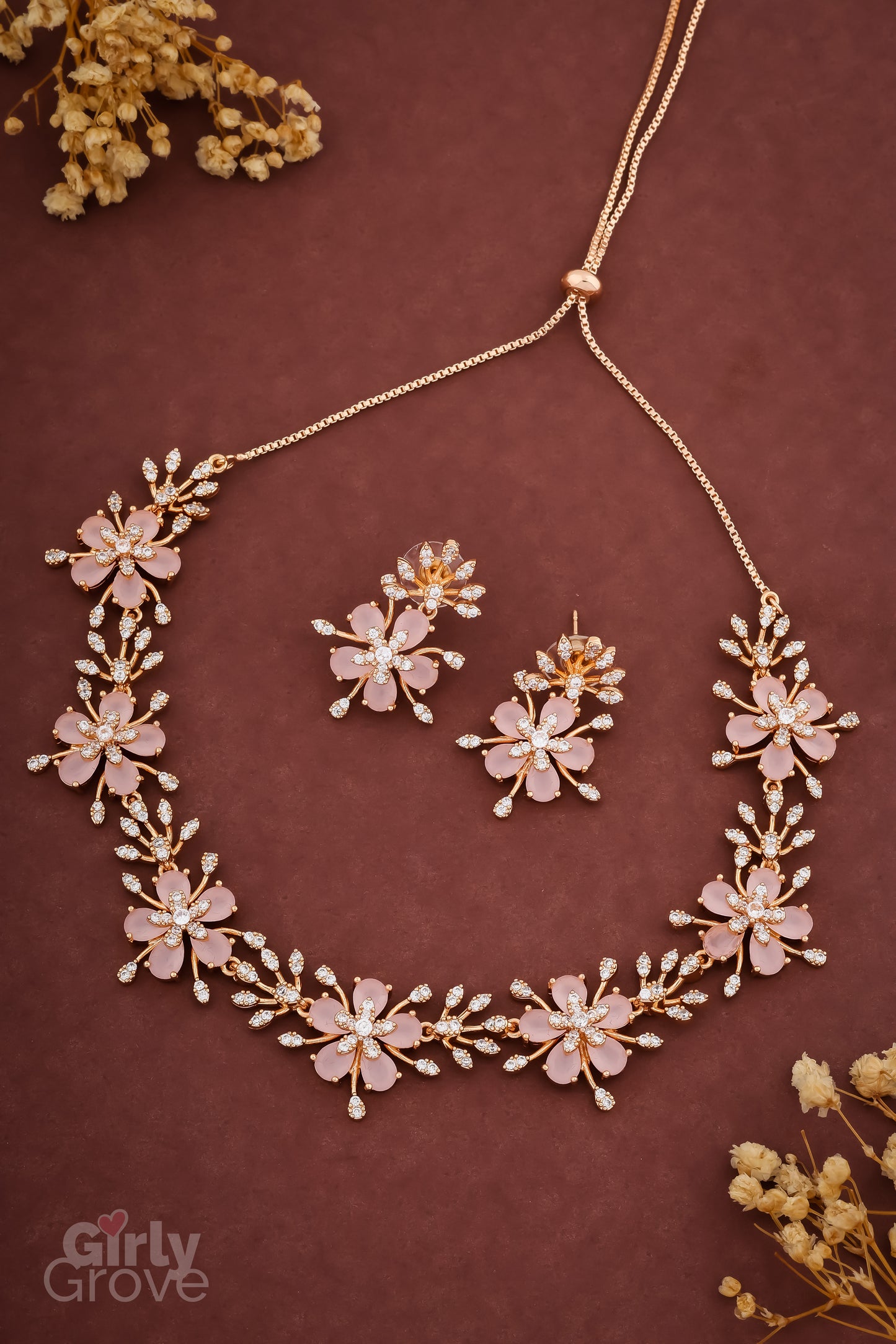 Blush Bloom Necklace Set