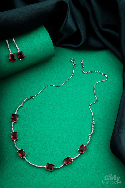 Scarlet Elegance Necklace Set