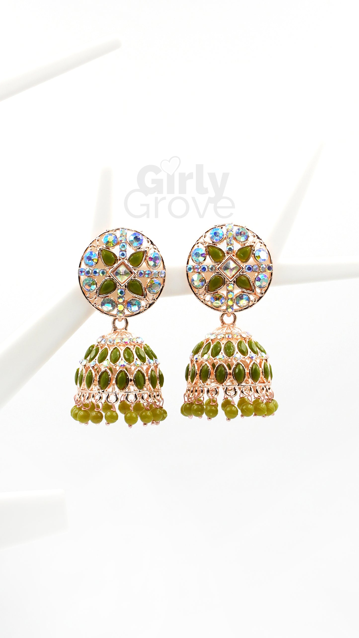 Royal Charm Stone Studded Jhumka Earrings (Copy)