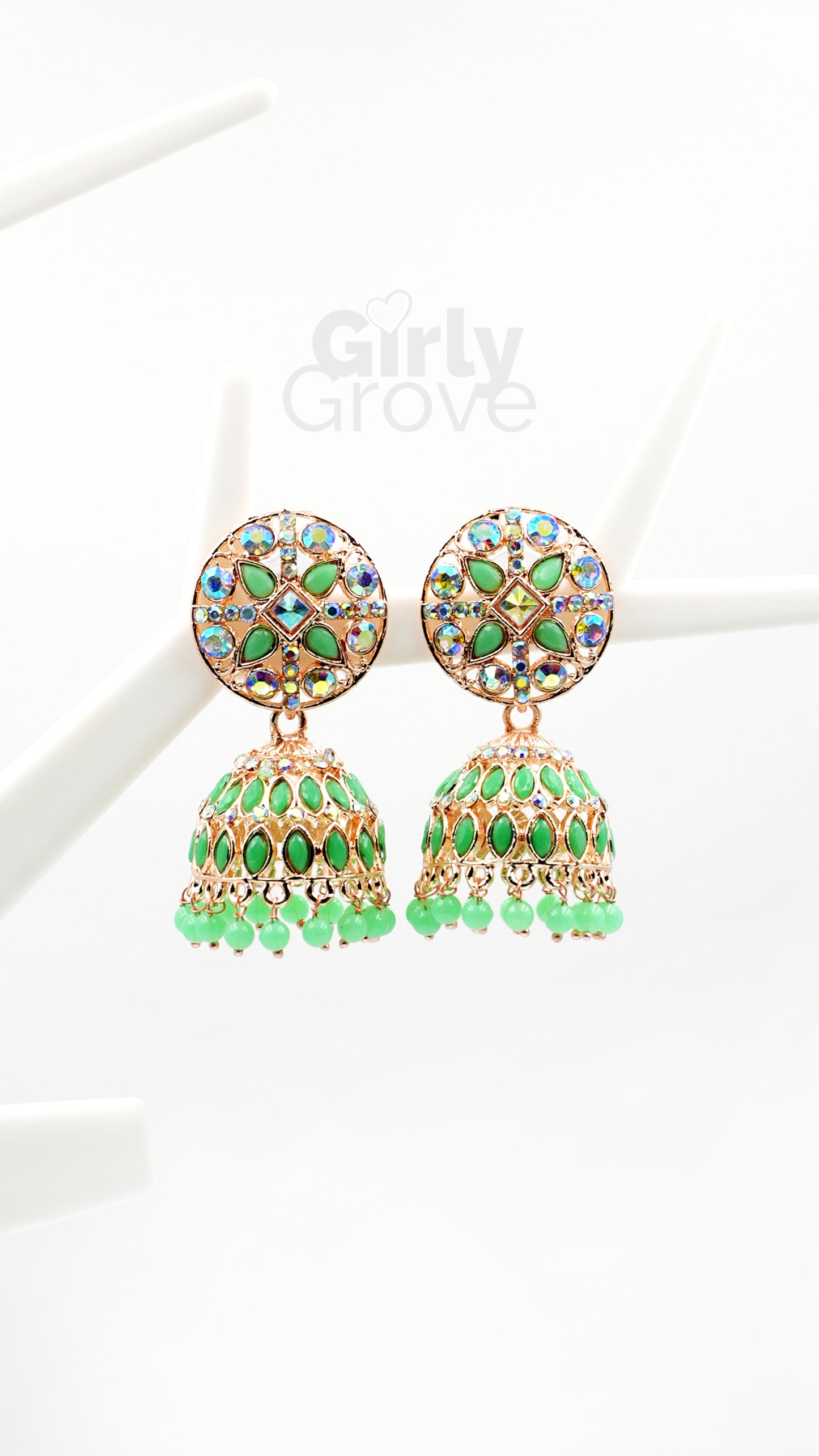 Royal Charm Stone Studded Jhumka Earrings (Copy)
