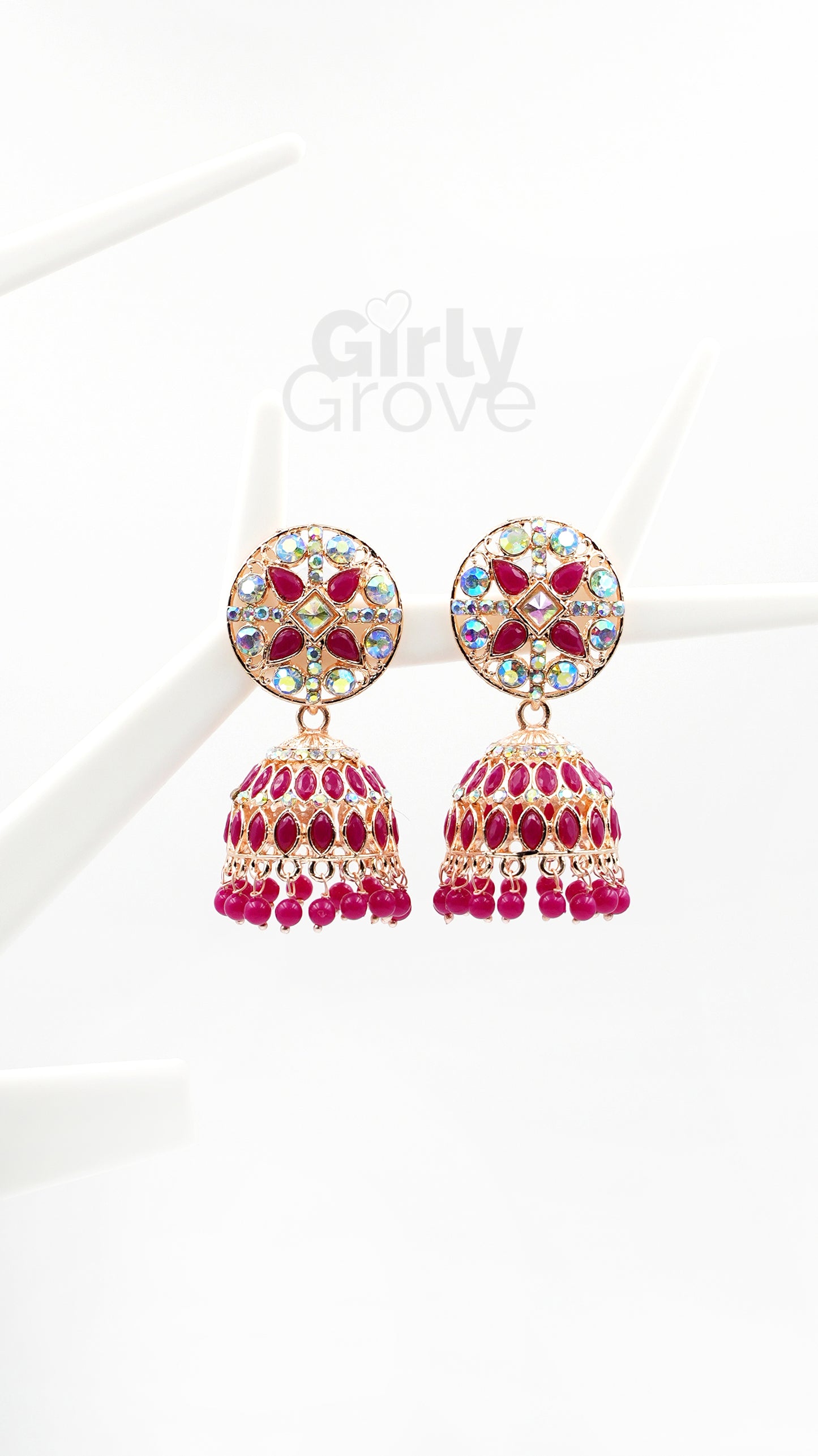Royal Charm Stone Studded Jhumka Earrings (Copy)