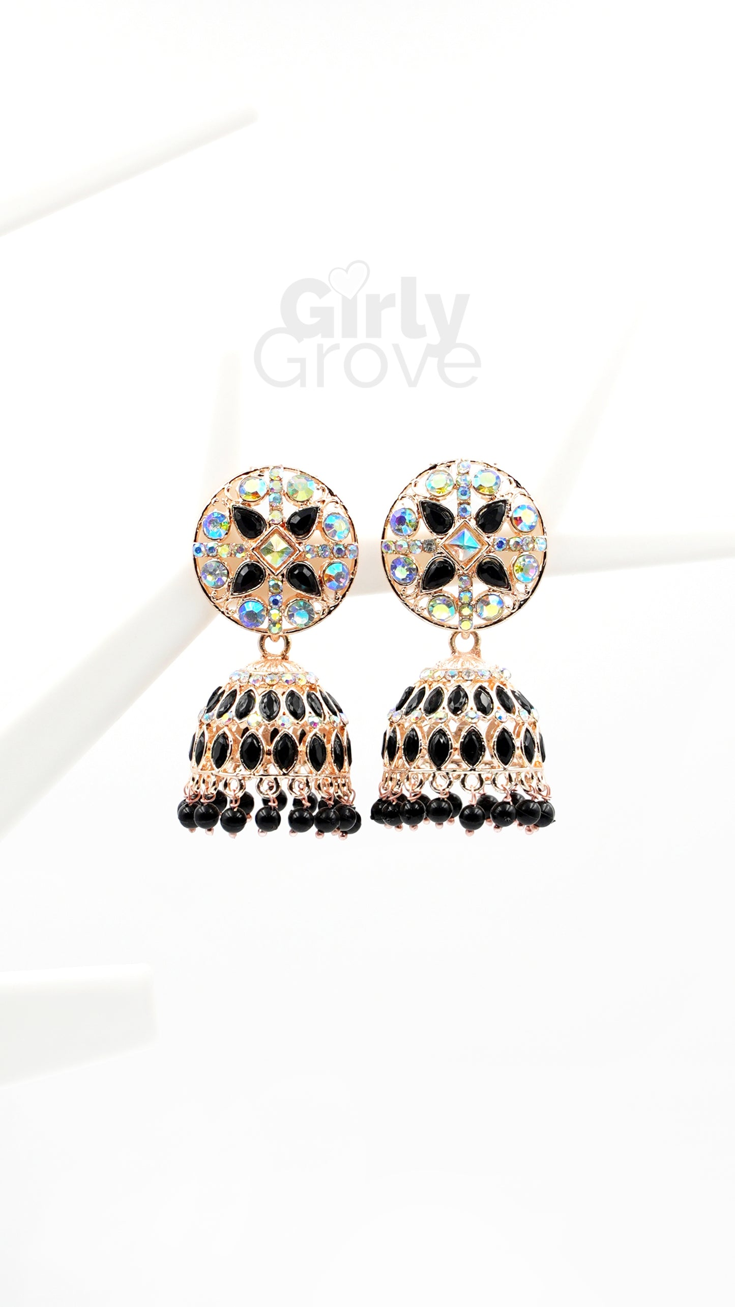 Royal Charm Stone Studded Jhumka Earrings (Copy)