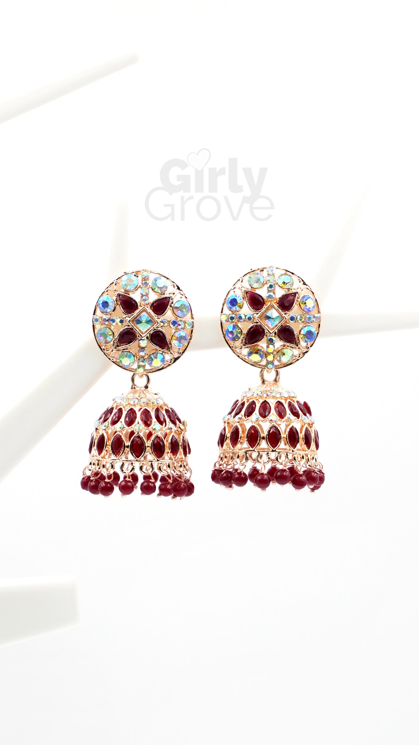 Royal Charm Stone Studded Jhumka Earrings (Copy)