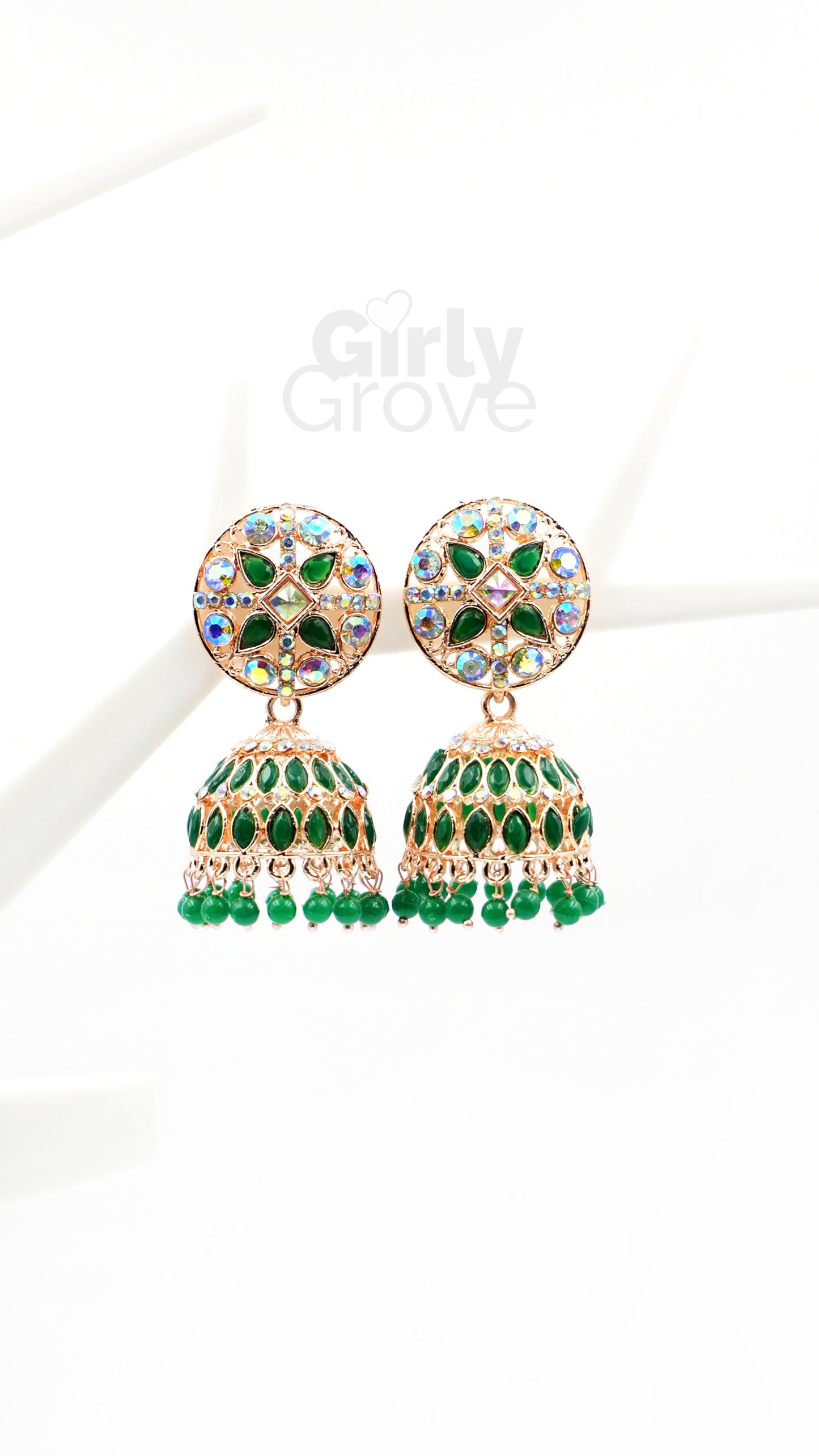 Royal Charm Stone Studded Jhumka Earrings (Copy)