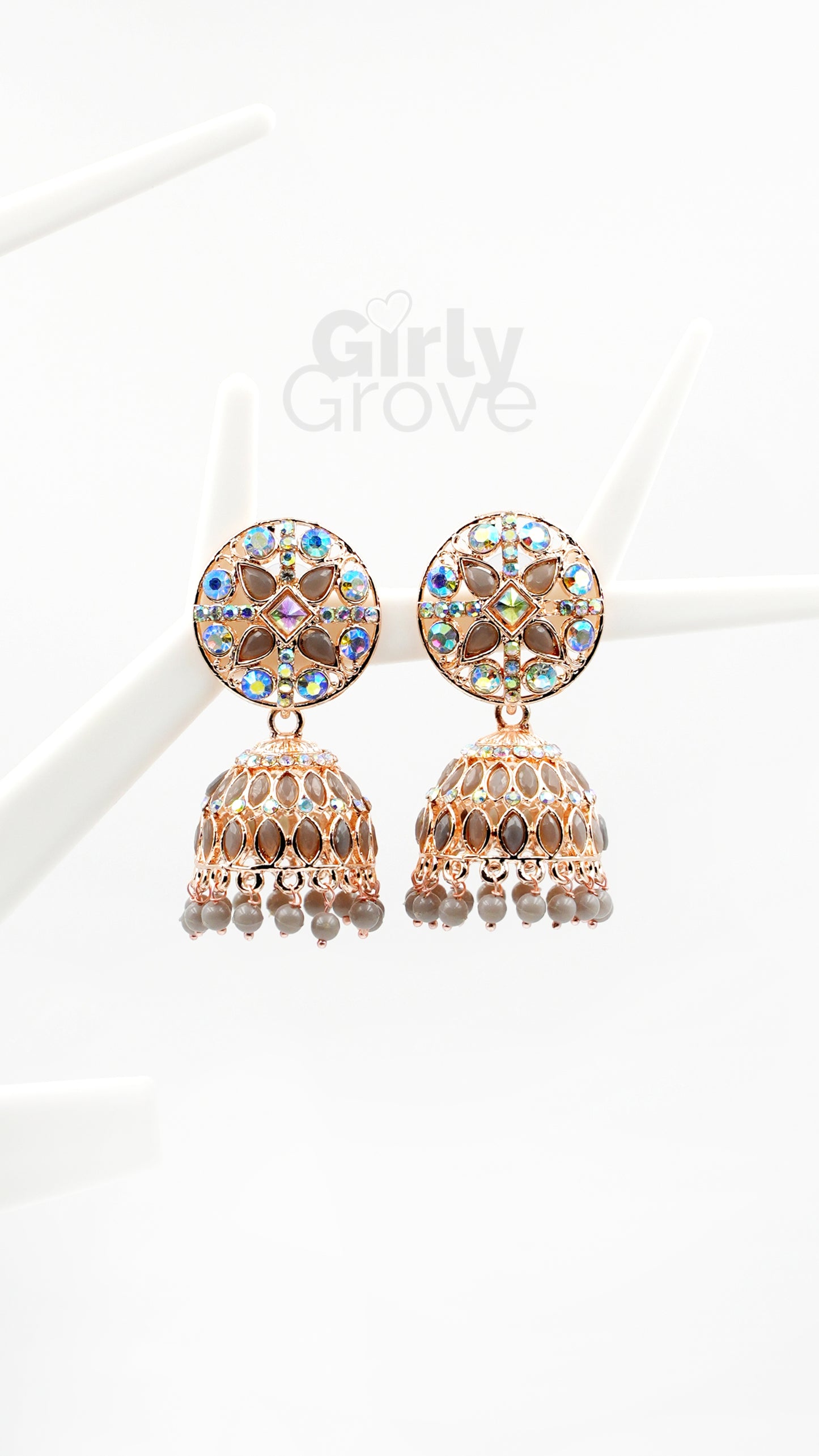 Royal Charm Stone Studded Jhumka Earrings (Copy)