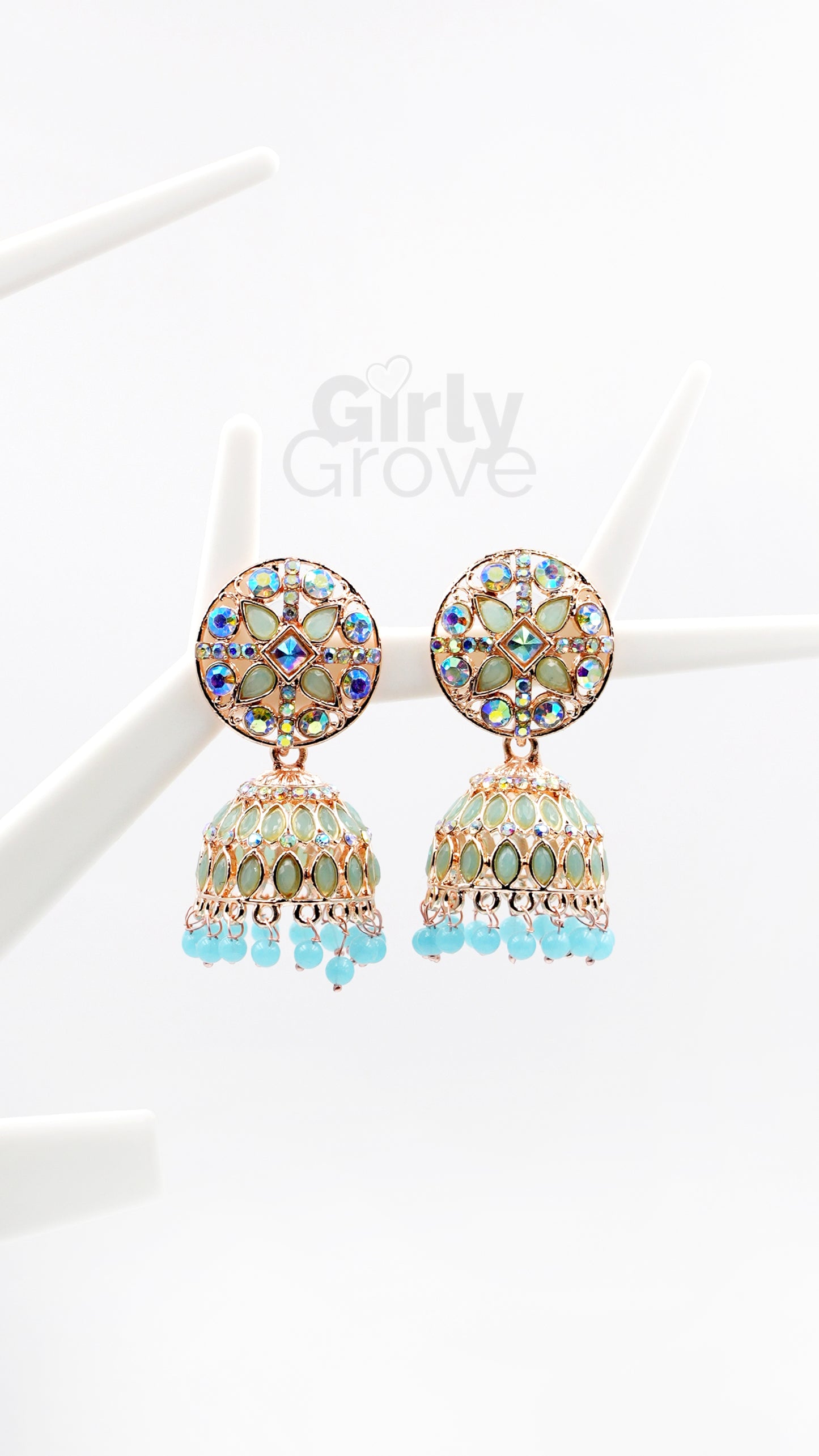 Royal Charm Stone Studded Jhumka Earrings (Copy)