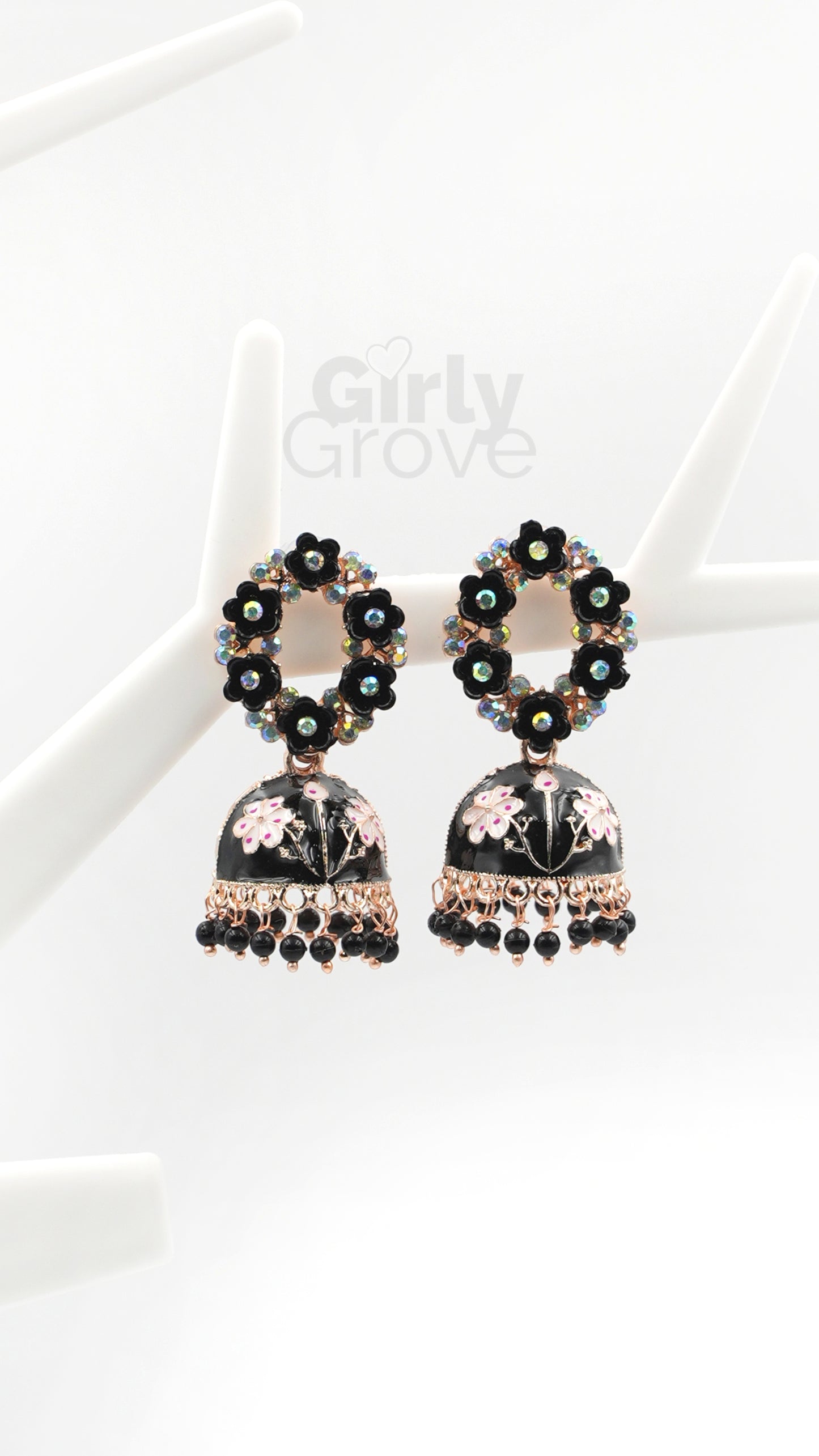Floral Fantasy Jhumka Earrings