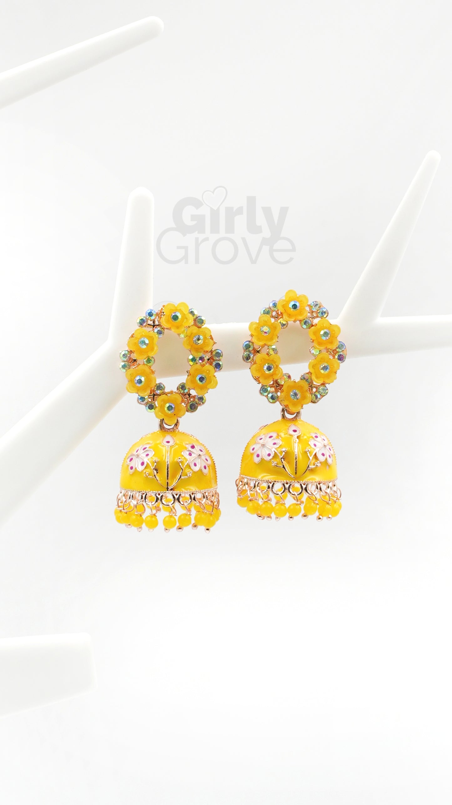 Floral Fantasy Jhumka Earrings