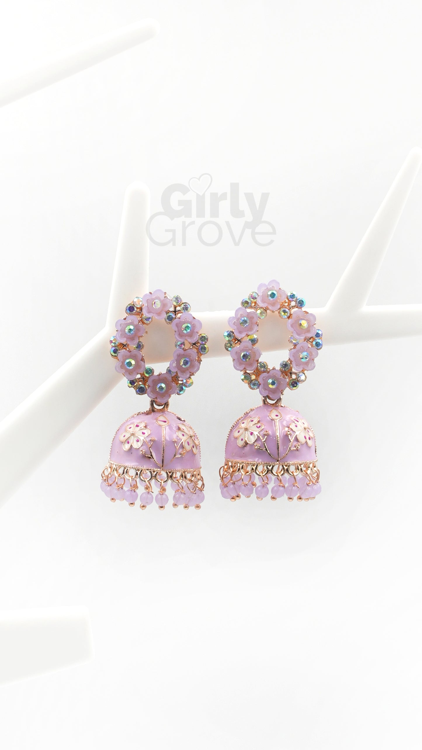 Floral Fantasy Jhumka Earrings
