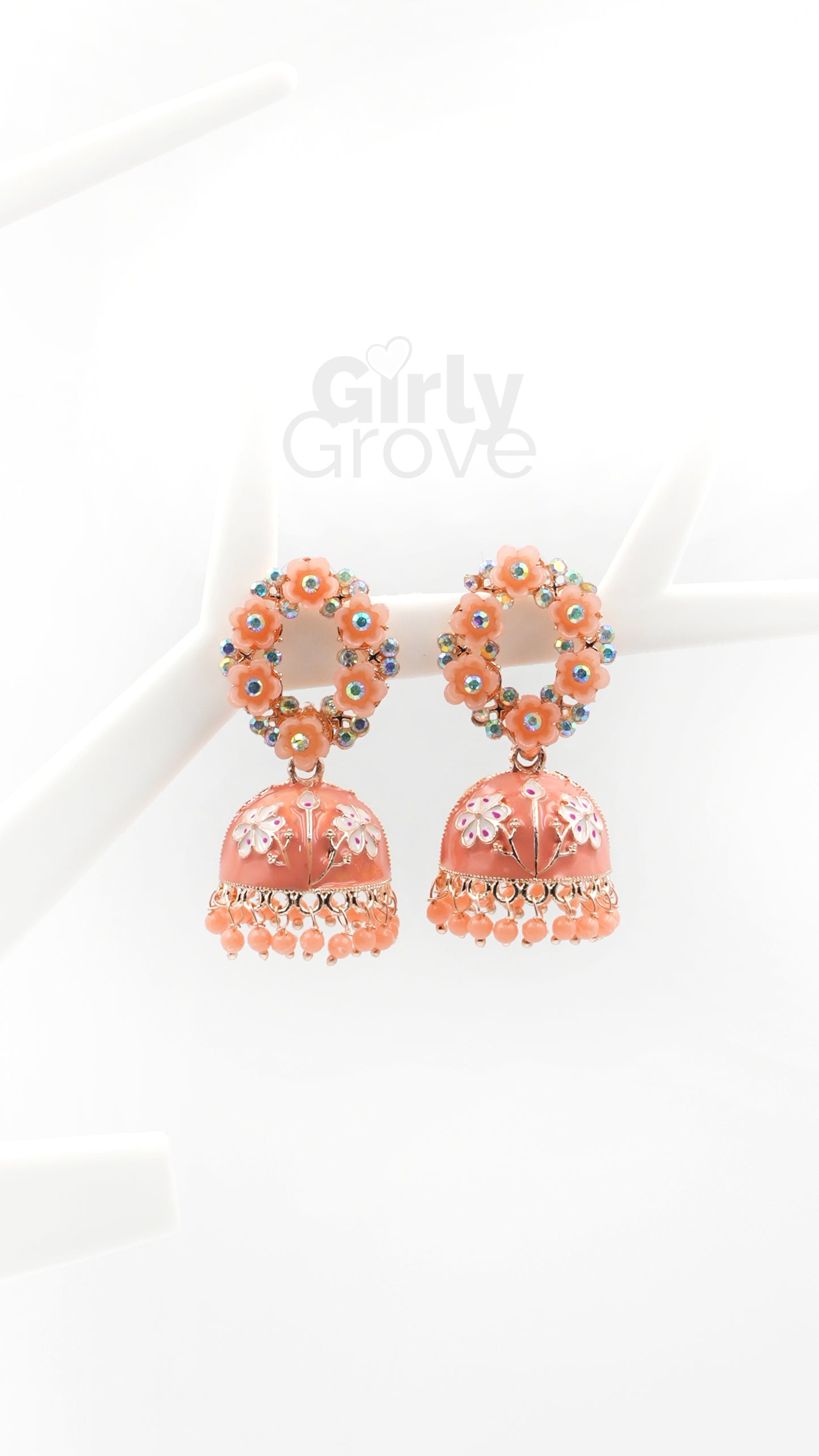 Floral Fantasy Jhumka Earrings