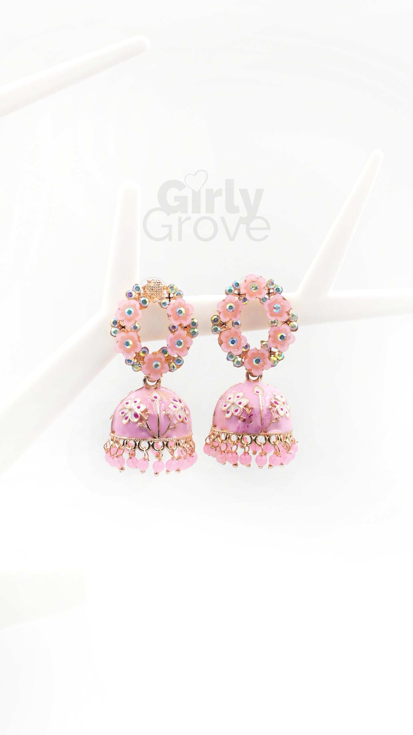 Floral Fantasy Jhumka Earrings