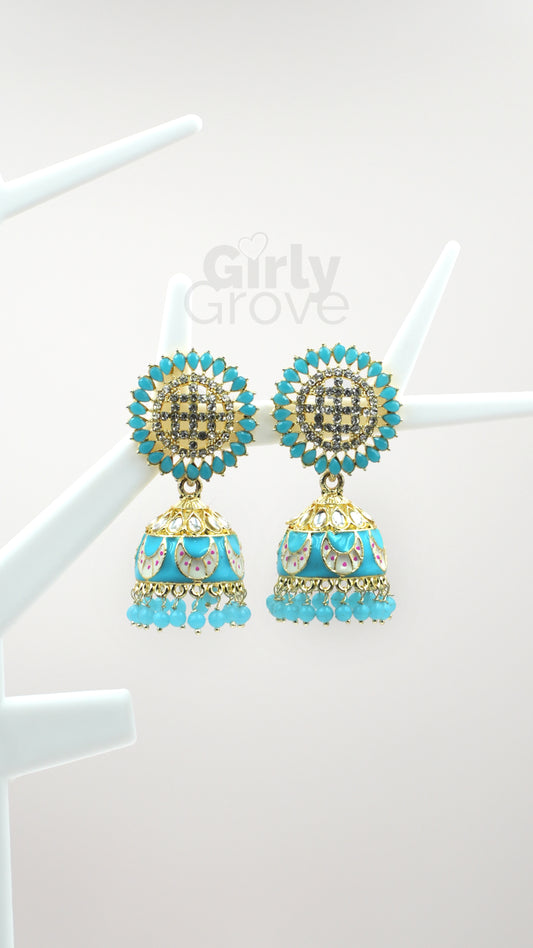 Midnight Elegance Jhumkas
