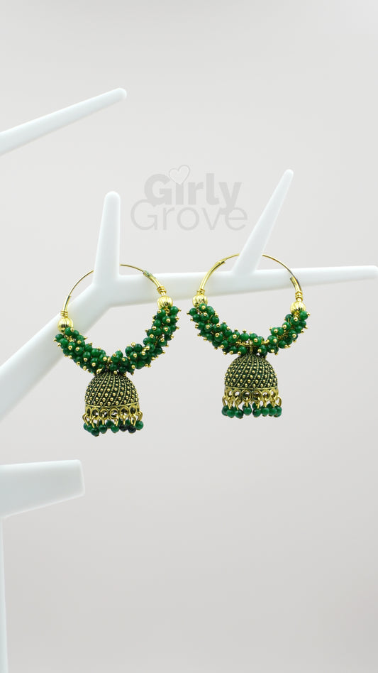 Elegant Chandbali Jhumka Earrings