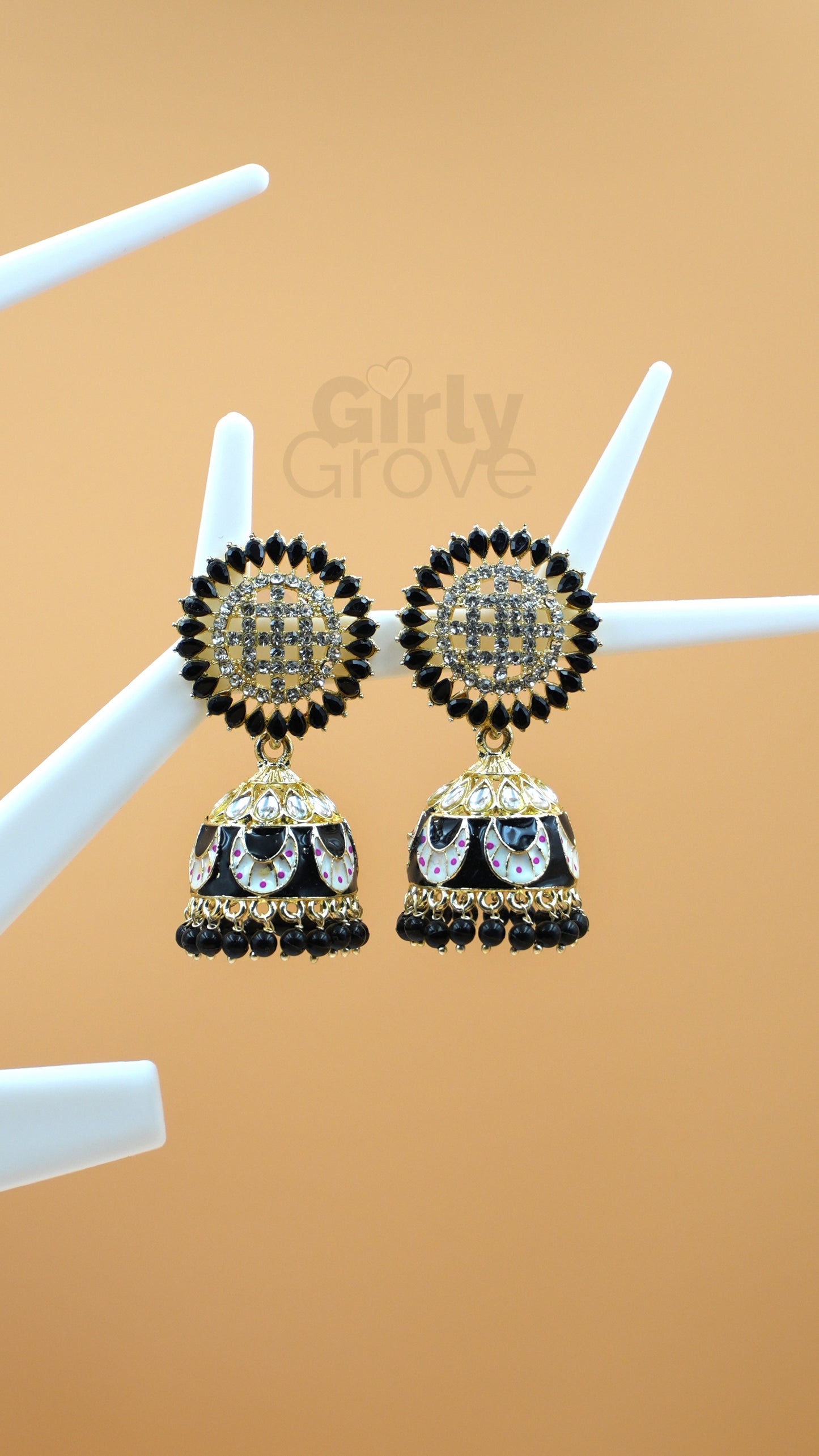 Midnight Elegance Jhumkas