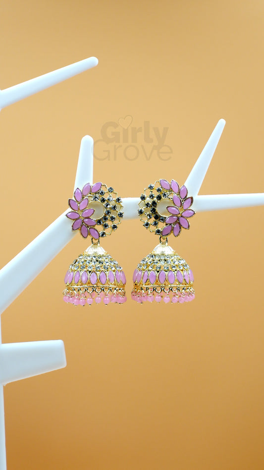 Charming Floral Jhumka Earrings