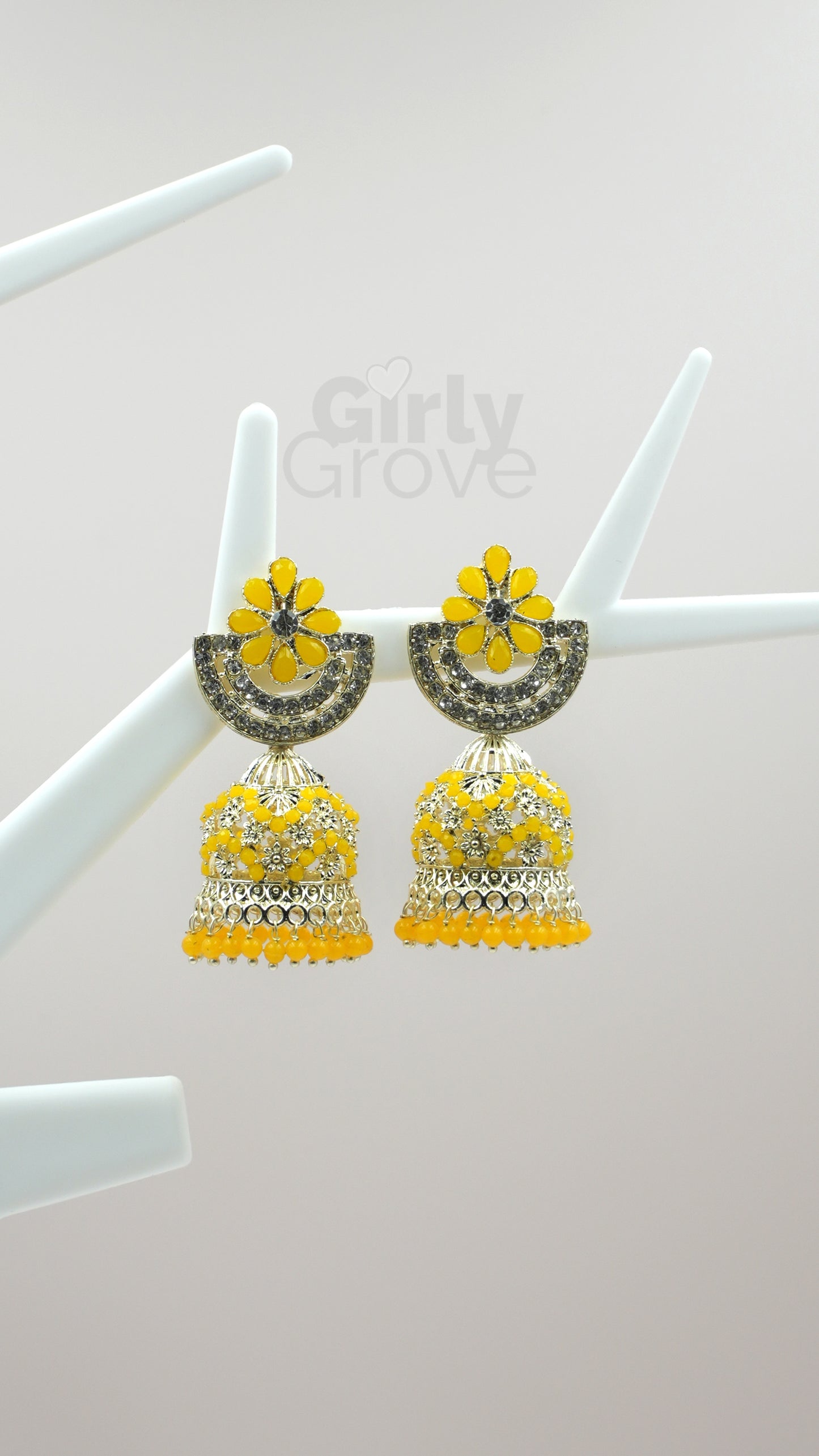 Elegant Floral Jhumka Earrings - Perfect for Festive Glamour