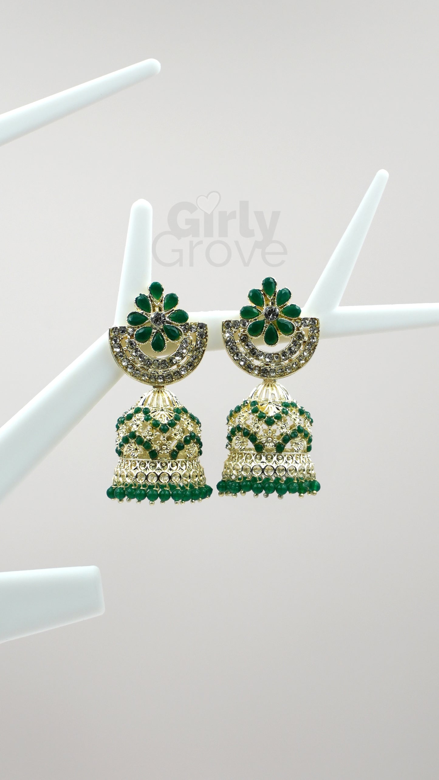 Elegant Floral Jhumka Earrings - Perfect for Festive Glamour