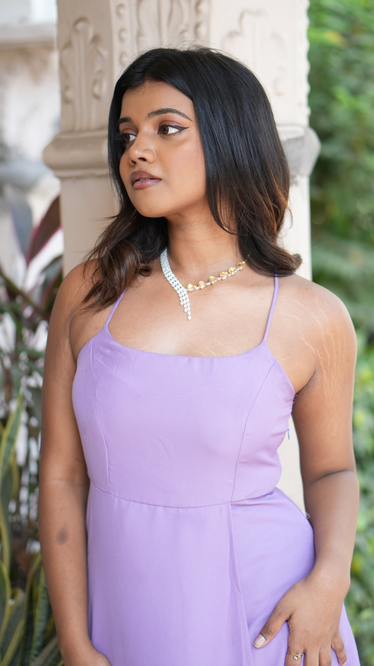 Golden Glow Crystal Necklace Set