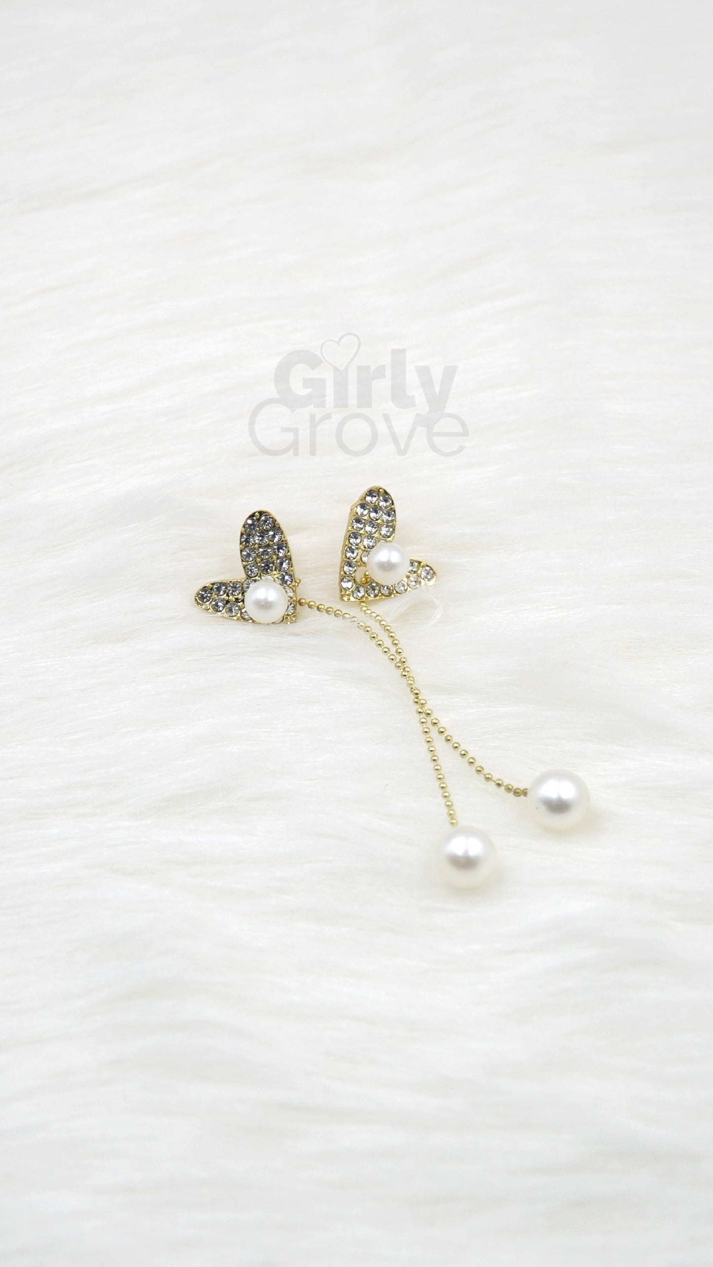 Pearl Charm Dangle Earrings