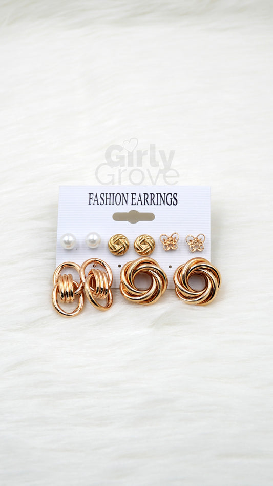 Timeless Gold-Tone Earring Set