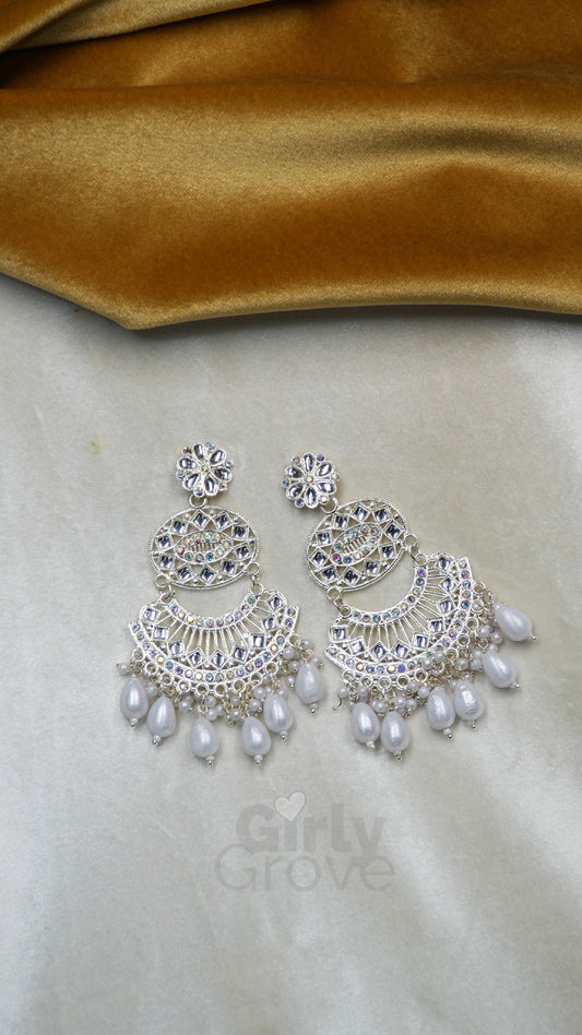 Royal Crystal Chandbali Earrings