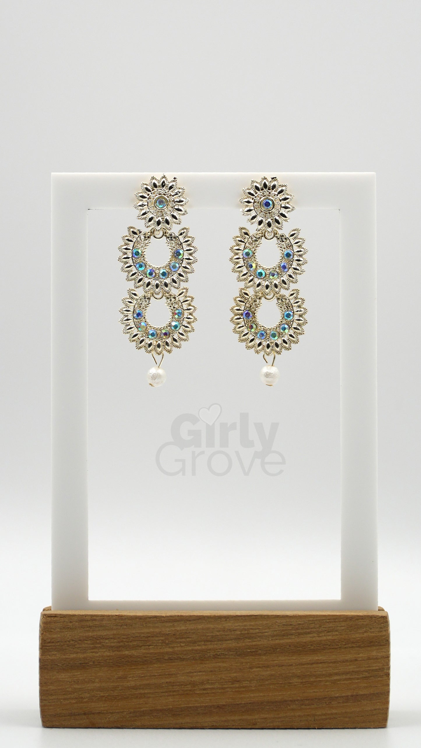 Oxidized Chandbali Earrings