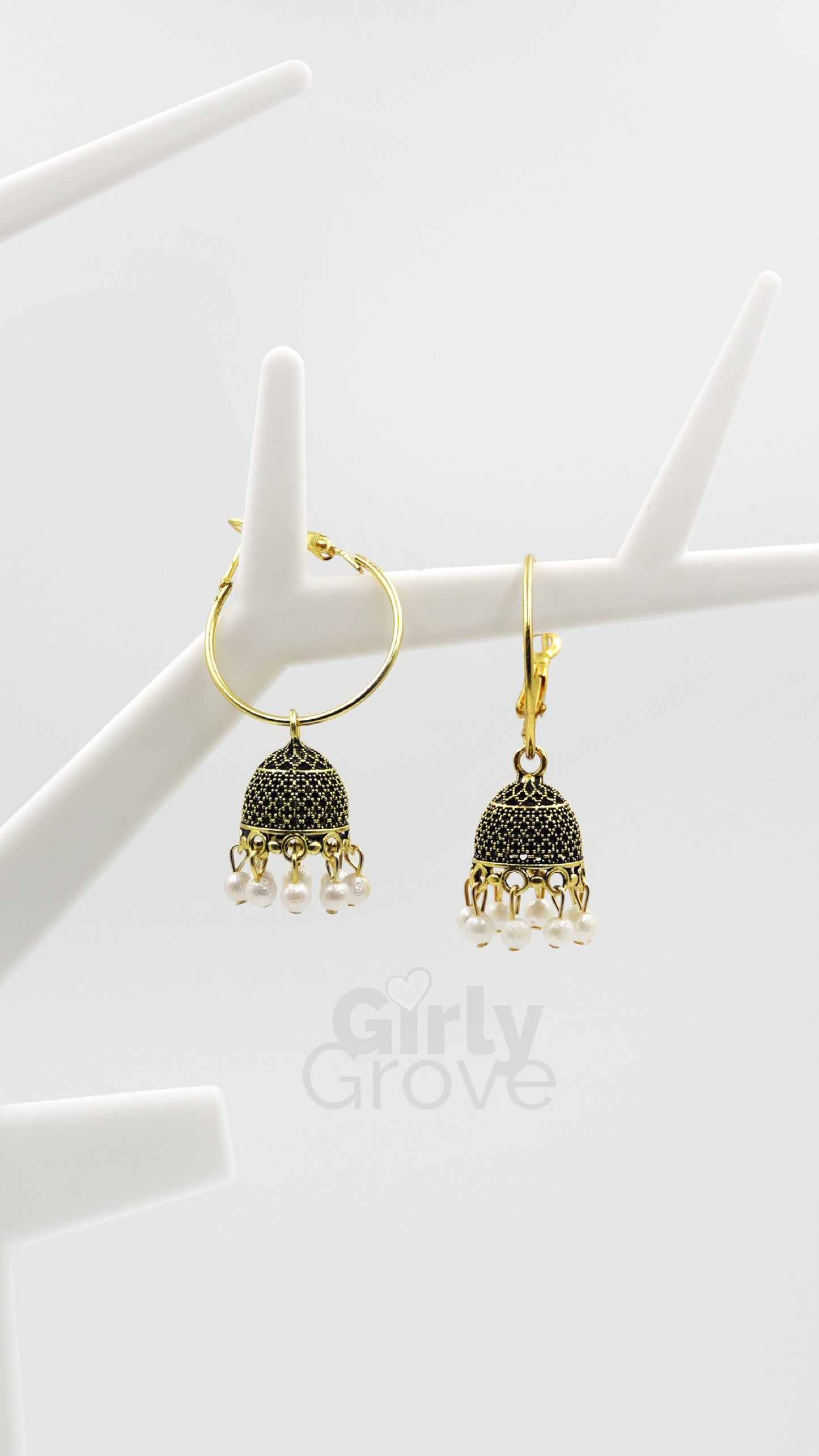 Regal Hoop Jhumka Earrings