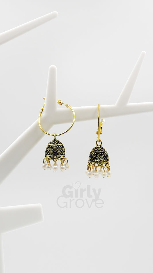 Regal Hoop Jhumka Earrings