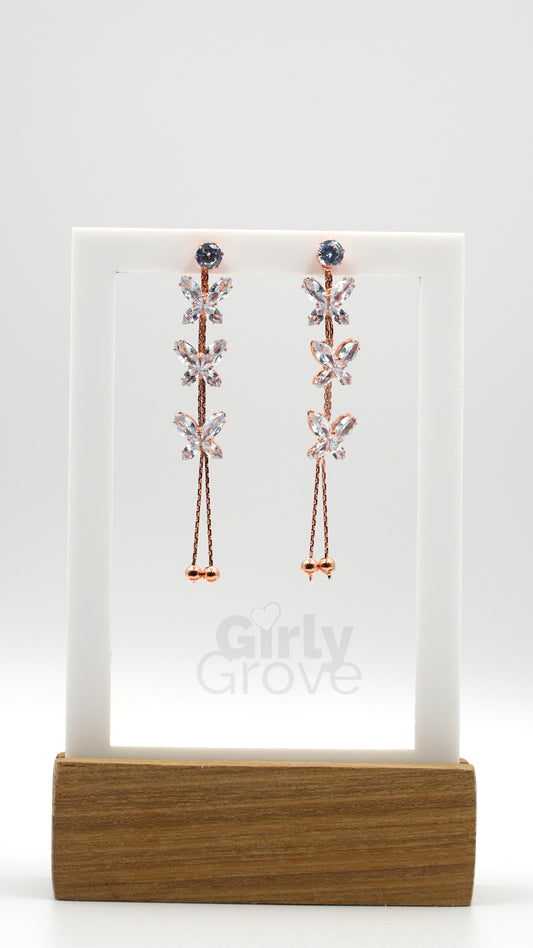 Butterfly Cascade Drop Earrings