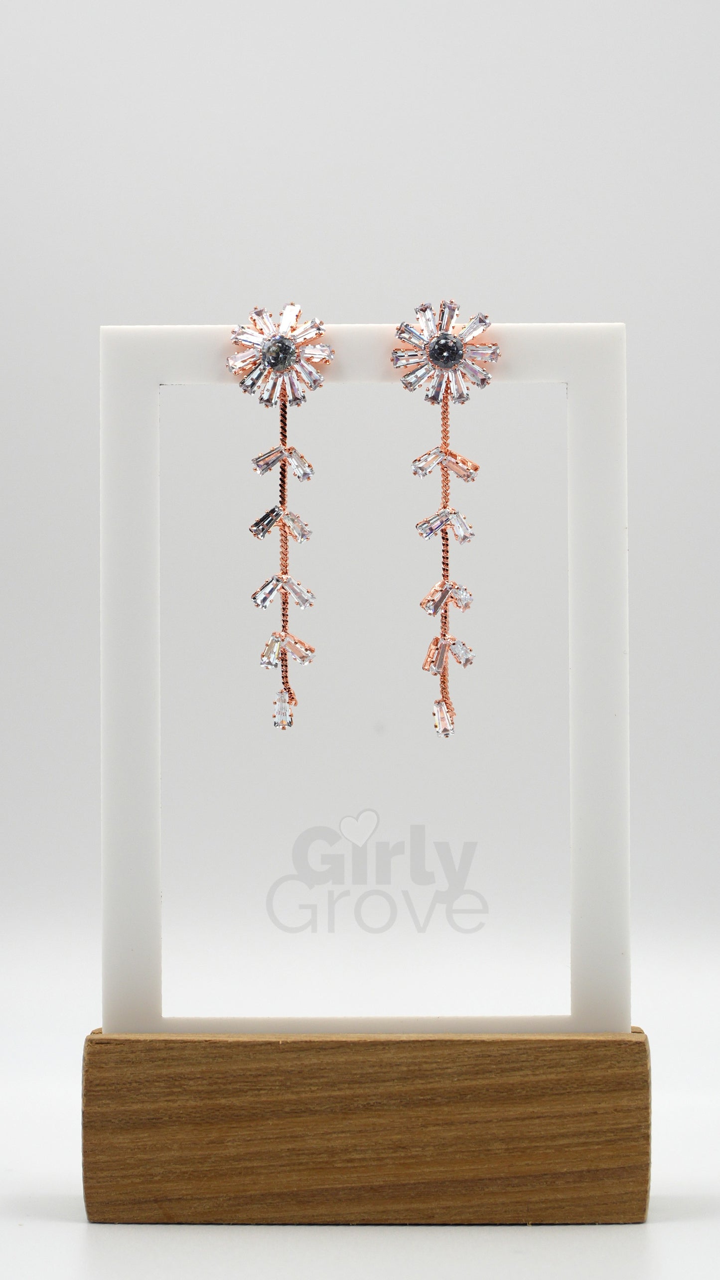 Elegant Rose Gold Drop Earrings