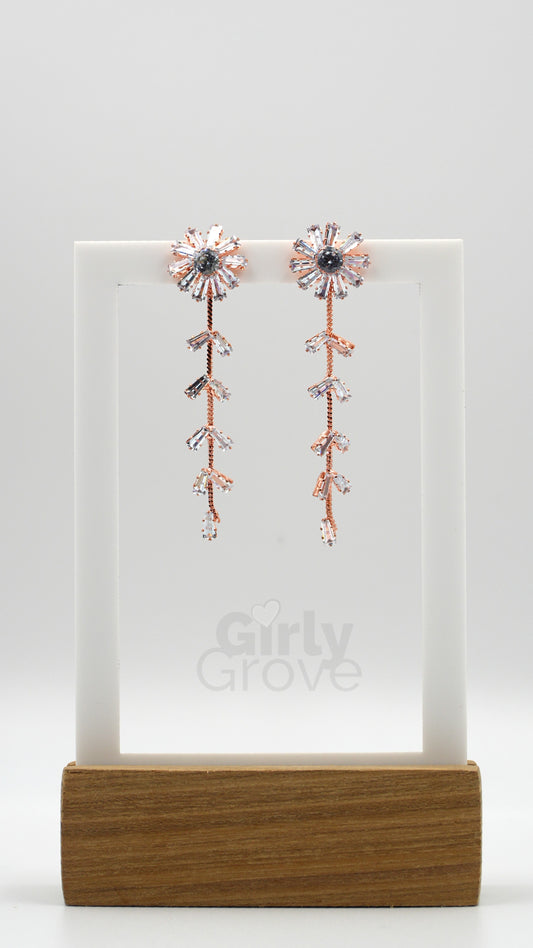 Elegant Rose Gold Drop Earrings